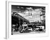 Urban Scene, Coney Island Av and Subway Station, Brooklyn, Ny, US, USA, Black and White Photography-Philippe Hugonnard-Framed Photographic Print