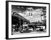 Urban Scene, Coney Island Av and Subway Station, Brooklyn, Ny, US, USA, Black and White Photography-Philippe Hugonnard-Framed Photographic Print