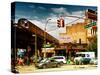 Urban Scene, Coney Island Av and Subway Station, Brooklyn, Ny, US, USA, Sunset Colors Photography-Philippe Hugonnard-Stretched Canvas
