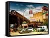 Urban Scene, Coney Island Av and Subway Station, Brooklyn, Ny, US, USA, Sunset Colors Photography-Philippe Hugonnard-Framed Stretched Canvas