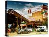 Urban Scene, Coney Island Av and Subway Station, Brooklyn, Ny, US, USA, Sunset Colors Photography-Philippe Hugonnard-Stretched Canvas