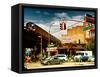 Urban Scene, Coney Island Av and Subway Station, Brooklyn, Ny, US, USA, Sunset Colors Photography-Philippe Hugonnard-Framed Stretched Canvas