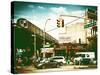 Urban Scene, Coney Island Av and Subway Station, Brooklyn, Ny, US, USA, Vintage Color Photography-Philippe Hugonnard-Stretched Canvas