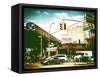 Urban Scene, Coney Island Av and Subway Station, Brooklyn, Ny, US, USA, Vintage Color Photography-Philippe Hugonnard-Framed Stretched Canvas