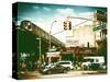 Urban Scene, Coney Island Av and Subway Station, Brooklyn, Ny, US, USA, Vintage Color Photography-Philippe Hugonnard-Stretched Canvas