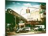 Urban Scene, Coney Island Av and Subway Station, Brooklyn, Ny, US, USA, Vintage Color Photography-Philippe Hugonnard-Mounted Photographic Print