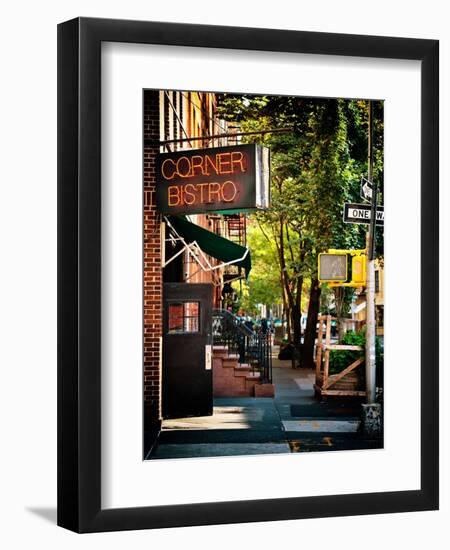 Urban Scene, Corner Bistro, Meatpacking and West Village, Manhattan, New York-Philippe Hugonnard-Framed Art Print
