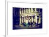 Urban Scene in Broadway - Manhattan - New York City - United States - USA-Philippe Hugonnard-Framed Art Print