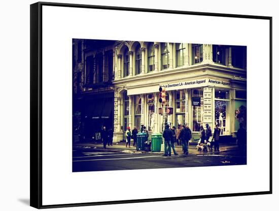Urban Scene in Broadway - Manhattan - New York City - United States - USA-Philippe Hugonnard-Framed Stretched Canvas