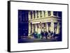 Urban Scene in Broadway - Manhattan - New York City - United States - USA-Philippe Hugonnard-Framed Stretched Canvas