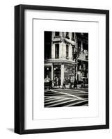 Urban Scene in Broadway - Manhattan - New York City - United States-Philippe Hugonnard-Framed Art Print