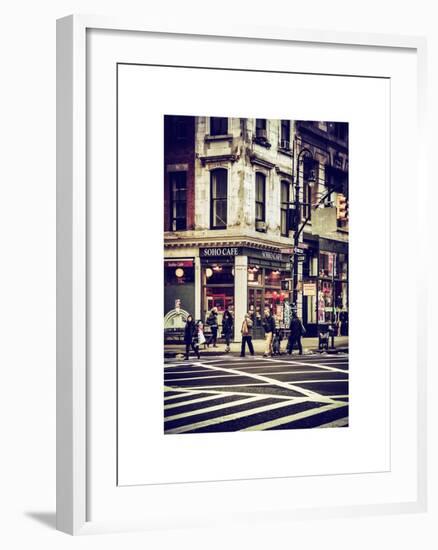 Urban Scene in Broadway - Manhattan - New York City - United States-Philippe Hugonnard-Framed Art Print