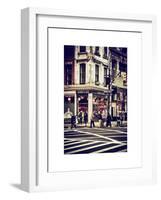 Urban Scene in Broadway - Manhattan - New York City - United States-Philippe Hugonnard-Framed Art Print