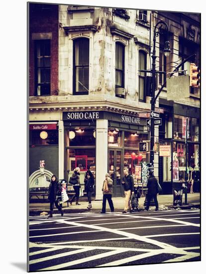 Urban Scene in Broadway - NYC Crosswalk - Manhattan - New York City - United States - USA-Philippe Hugonnard-Mounted Photographic Print