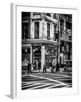 Urban Scene in Broadway - NYC Crosswalk - Manhattan - New York City - United States-Philippe Hugonnard-Framed Photographic Print