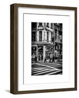 Urban Scene in Broadway - NYC Crosswalk - Manhattan - New York City - United States-Philippe Hugonnard-Framed Art Print