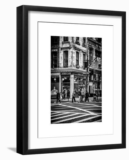 Urban Scene in Broadway - NYC Crosswalk - Manhattan - New York City - United States-Philippe Hugonnard-Framed Art Print