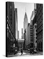 Urban Scene in Winter at Grand Central Terminal in New York City with the Chrysler Building-Philippe Hugonnard-Stretched Canvas