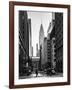 Urban Scene in Winter at Grand Central Terminal in New York City with the Chrysler Building-Philippe Hugonnard-Framed Photographic Print