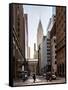 Urban Scene in Winter at Grand Central Terminal in New York City with the Chrysler Building-Philippe Hugonnard-Framed Stretched Canvas