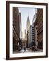 Urban Scene in Winter at Grand Central Terminal in New York City with the Chrysler Building-Philippe Hugonnard-Framed Photographic Print