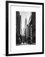 Urban Scene in Winter at Grand Central Terminal in New York City with the Chrysler Building-Philippe Hugonnard-Framed Art Print