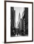 Urban Scene in Winter at Grand Central Terminal in New York City with the Chrysler Building-Philippe Hugonnard-Framed Art Print