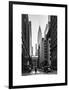 Urban Scene in Winter at Grand Central Terminal in New York City with the Chrysler Building-Philippe Hugonnard-Framed Art Print