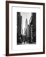 Urban Scene in Winter at Grand Central Terminal in New York City with the Chrysler Building-Philippe Hugonnard-Framed Art Print