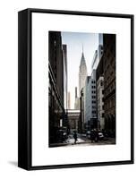 Urban Scene in Winter at Grand Central Terminal in New York City with the Chrysler Building-Philippe Hugonnard-Framed Stretched Canvas