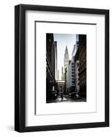 Urban Scene in Winter at Grand Central Terminal in New York City with the Chrysler Building-Philippe Hugonnard-Framed Art Print