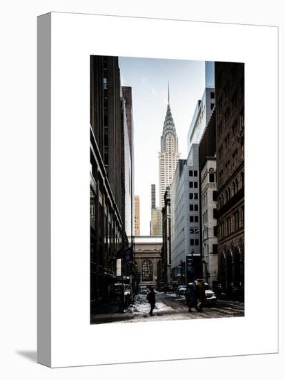 Urban Scene in Winter at Grand Central Terminal in New York City with the Chrysler Building-Philippe Hugonnard-Stretched Canvas