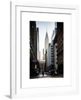 Urban Scene in Winter at Grand Central Terminal in New York City with the Chrysler Building-Philippe Hugonnard-Framed Art Print