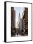 Urban Scene in Winter at Grand Central Terminal in New York City with the Chrysler Building-Philippe Hugonnard-Framed Stretched Canvas