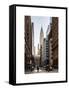 Urban Scene in Winter at Grand Central Terminal in New York City with the Chrysler Building-Philippe Hugonnard-Framed Stretched Canvas