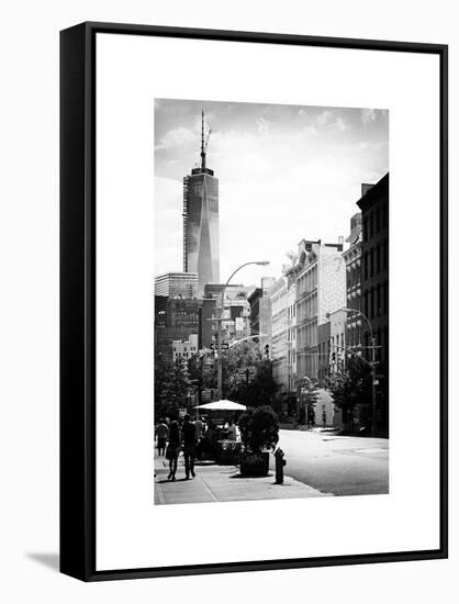 Urban Scene, Lover at Spring Street, One World Trade Center View (1WTC), Lower Manhattan, New York-Philippe Hugonnard-Framed Stretched Canvas