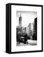 Urban Scene, Lover at Spring Street, One World Trade Center View (1WTC), Lower Manhattan, New York-Philippe Hugonnard-Framed Stretched Canvas