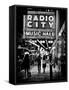 Urban Scene, Radio City Music Hall by Night, Manhattan, Times Square, New York, Classic-Philippe Hugonnard-Framed Stretched Canvas