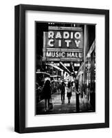 Urban Scene, Radio City Music Hall by Night, Manhattan, Times Square, New York, Classic-Philippe Hugonnard-Framed Premium Photographic Print