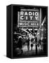 Urban Scene, Radio City Music Hall by Night, Manhattan, Times Square, New York, Classic-Philippe Hugonnard-Framed Stretched Canvas