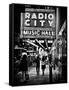 Urban Scene, Radio City Music Hall by Night, Manhattan, Times Square, New York, Classic-Philippe Hugonnard-Framed Stretched Canvas