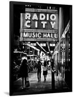 Urban Scene, Radio City Music Hall by Night, Manhattan, Times Square, New York, Classic-Philippe Hugonnard-Framed Photographic Print