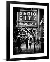 Urban Scene, Radio City Music Hall by Night, Manhattan, Times Square, New York, Classic-Philippe Hugonnard-Framed Photographic Print