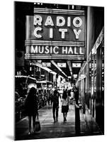 Urban Scene, Radio City Music Hall by Night, Manhattan, Times Square, New York, Classic-Philippe Hugonnard-Mounted Photographic Print