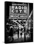 Urban Scene, Radio City Music Hall by Night, Manhattan, Times Square, New York, Classic-Philippe Hugonnard-Framed Stretched Canvas