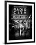 Urban Scene, Radio City Music Hall by Night, Manhattan, Times Square, New York, White Frame-Philippe Hugonnard-Framed Photographic Print