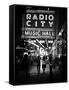 Urban Scene, Radio City Music Hall by Night, Manhattan, Times Square, New York, White Frame-Philippe Hugonnard-Framed Stretched Canvas