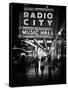 Urban Scene, Radio City Music Hall by Night, Manhattan, Times Square, New York, White Frame-Philippe Hugonnard-Framed Stretched Canvas