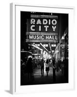 Urban Scene, Radio City Music Hall by Night, Manhattan, Times Square, New York, White Frame-Philippe Hugonnard-Framed Photographic Print