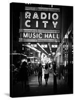 Urban Scene, Radio City Music Hall by Night, Manhattan, Times Square, New York, White Frame-Philippe Hugonnard-Stretched Canvas